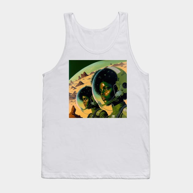 We Are Floating In Space - 58 - Sci-Fi Inspired Retro Artwork Tank Top by saudade